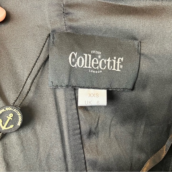 Collectif Skylar Glitter Heart Swing Sweetheart Puff Sleeve Tulle Prom Dress XXS - Picture 15 of 16